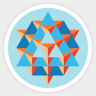 64 Tetrahedron Grid Sticker